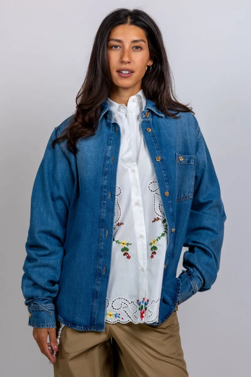 ESSENTIEL ANTWERP ESSENTIEL ANTWERP JUZY Spijkerjack - Licht jeans