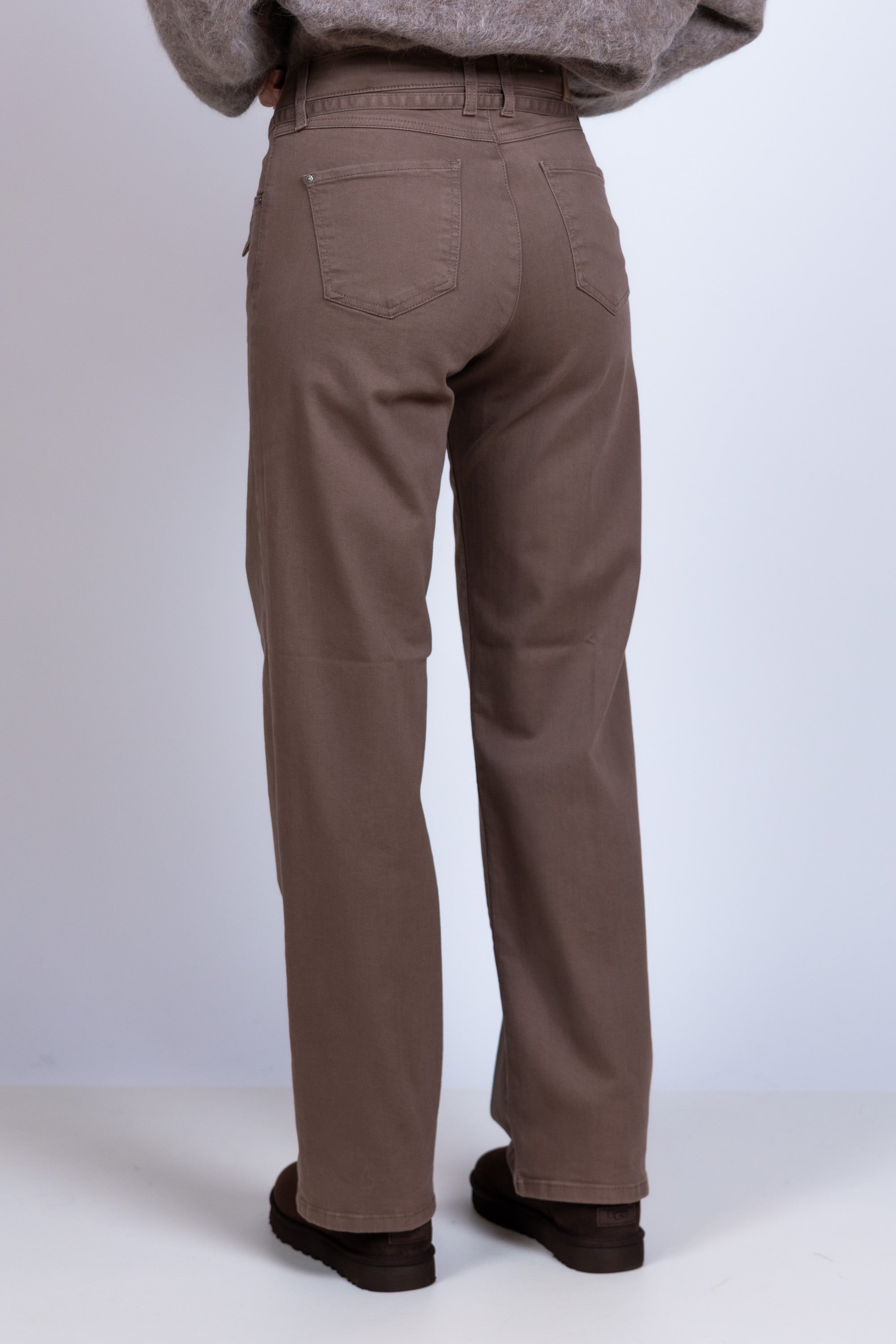 Broek met riem - Licht taupe