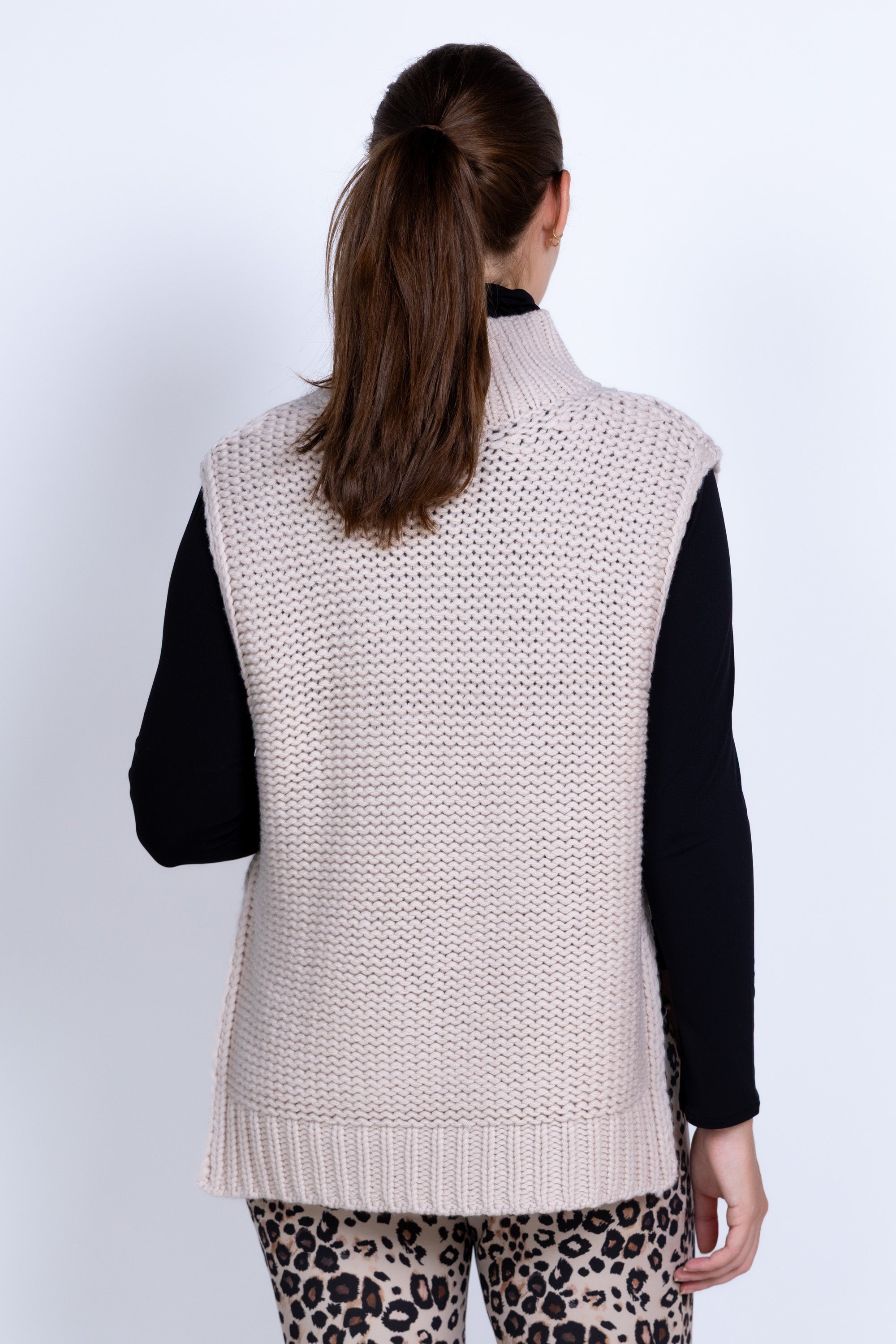 Gebreide spencer - Beige