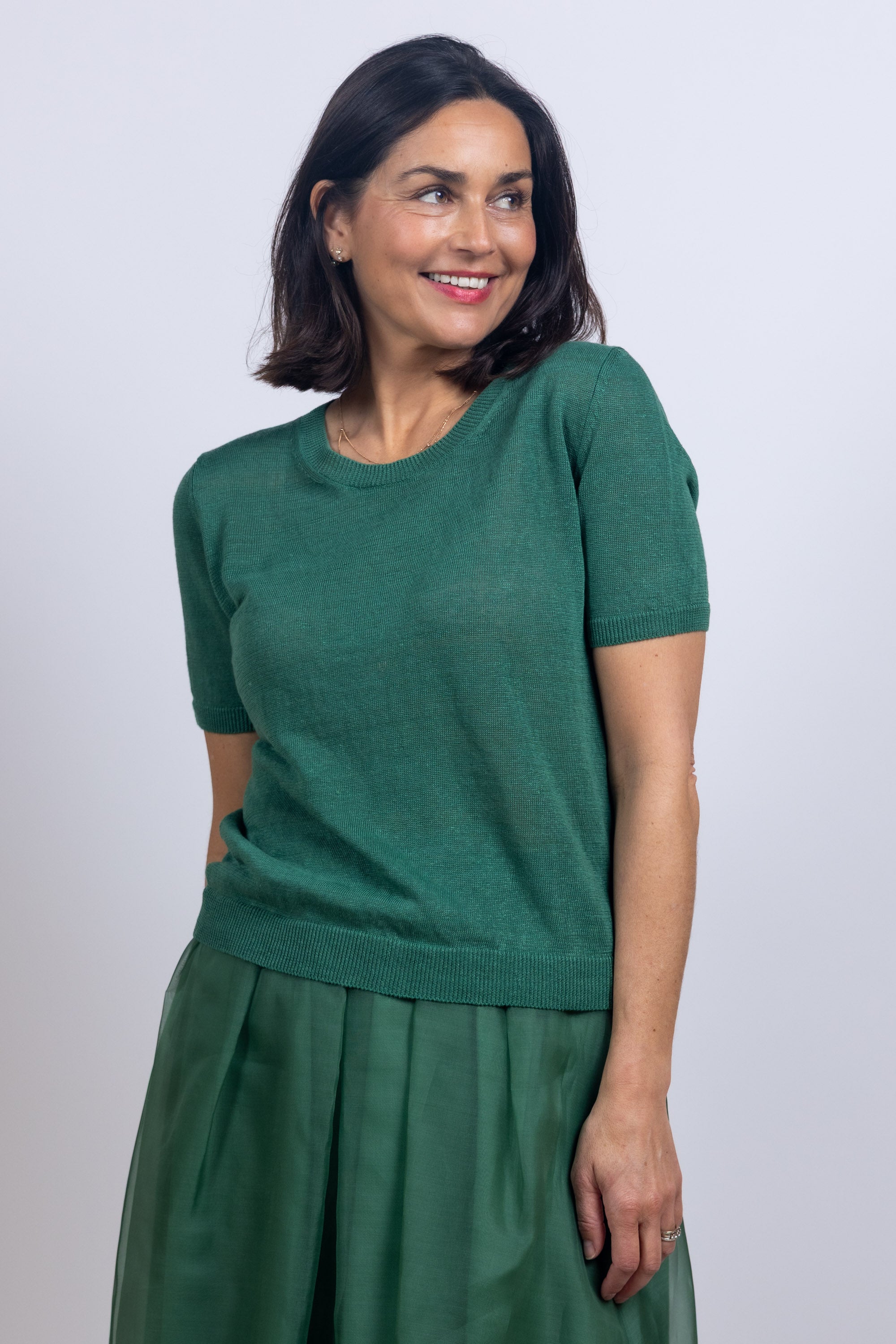 Trui met korte mouwen - Flessegroen