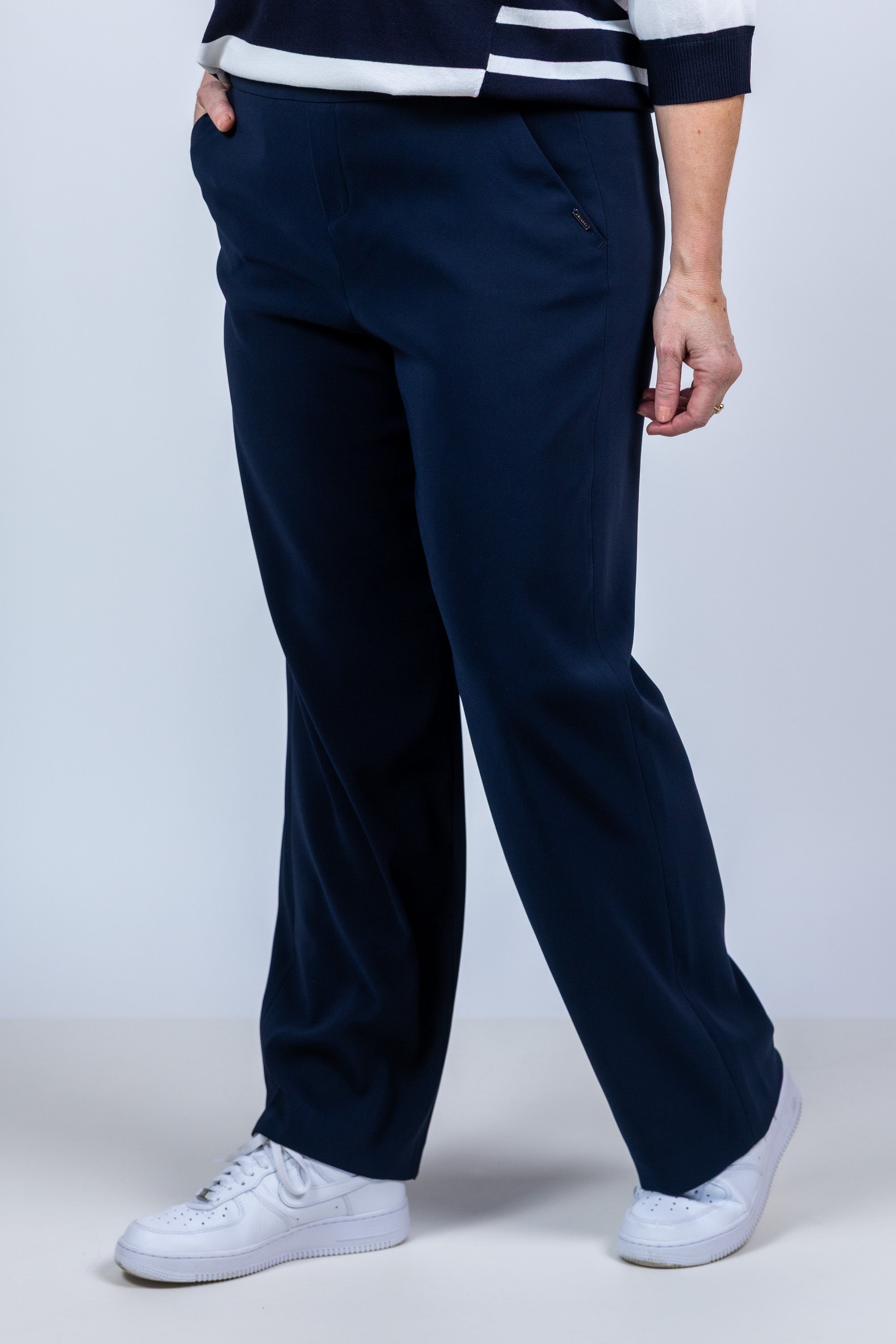 Broek met rechte pijpen - Marine