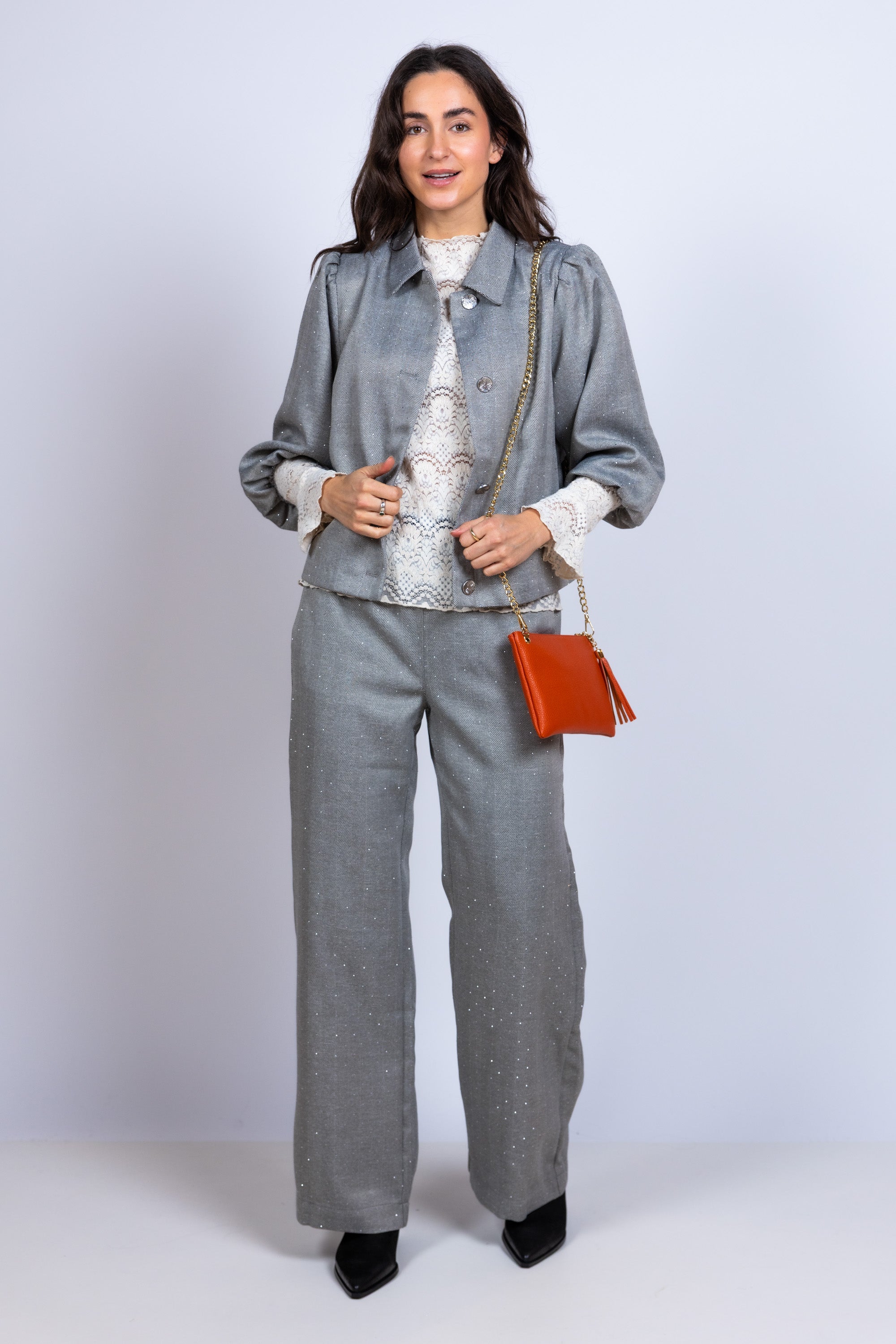 Oranje tas met ketting - Oranje