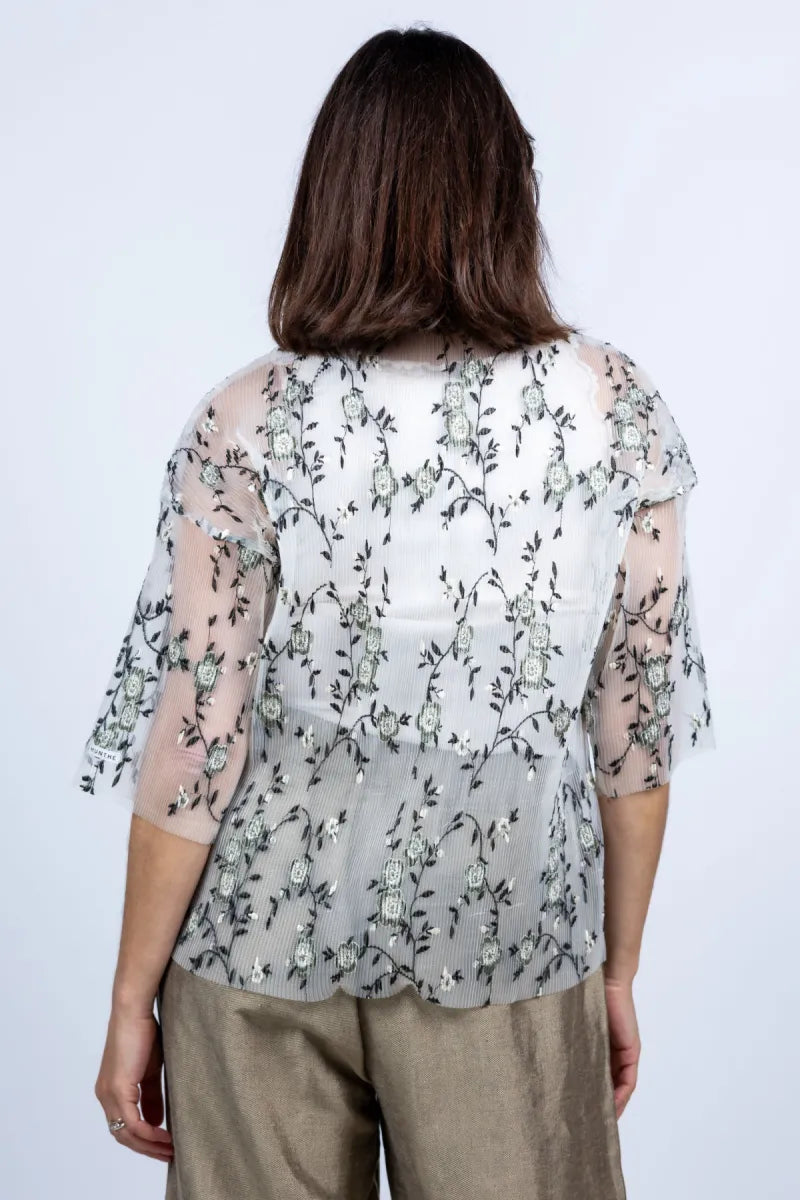 MUNTHE MUNTHE BALTAZAR Blouse met borduursel - Ecru