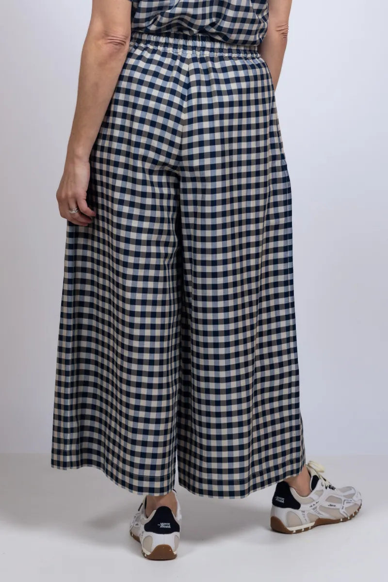 WEEKEND BY MAX MARA WEEKEND BY MAX MARA DONARE Wijde broek met ruit - Marine
