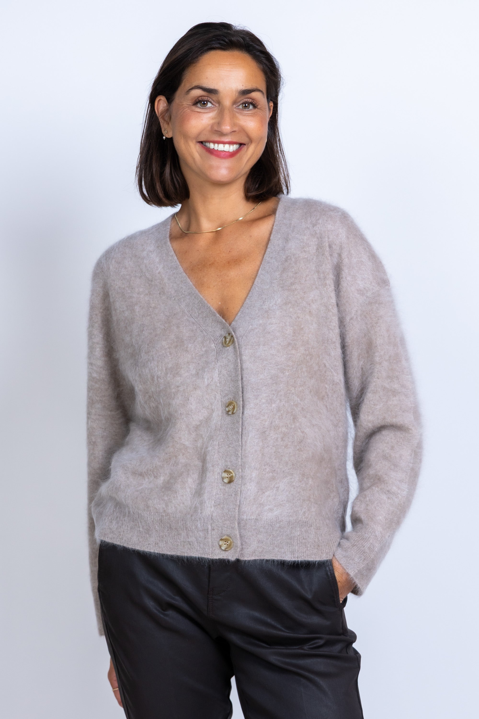 Vest met knopen - Beige