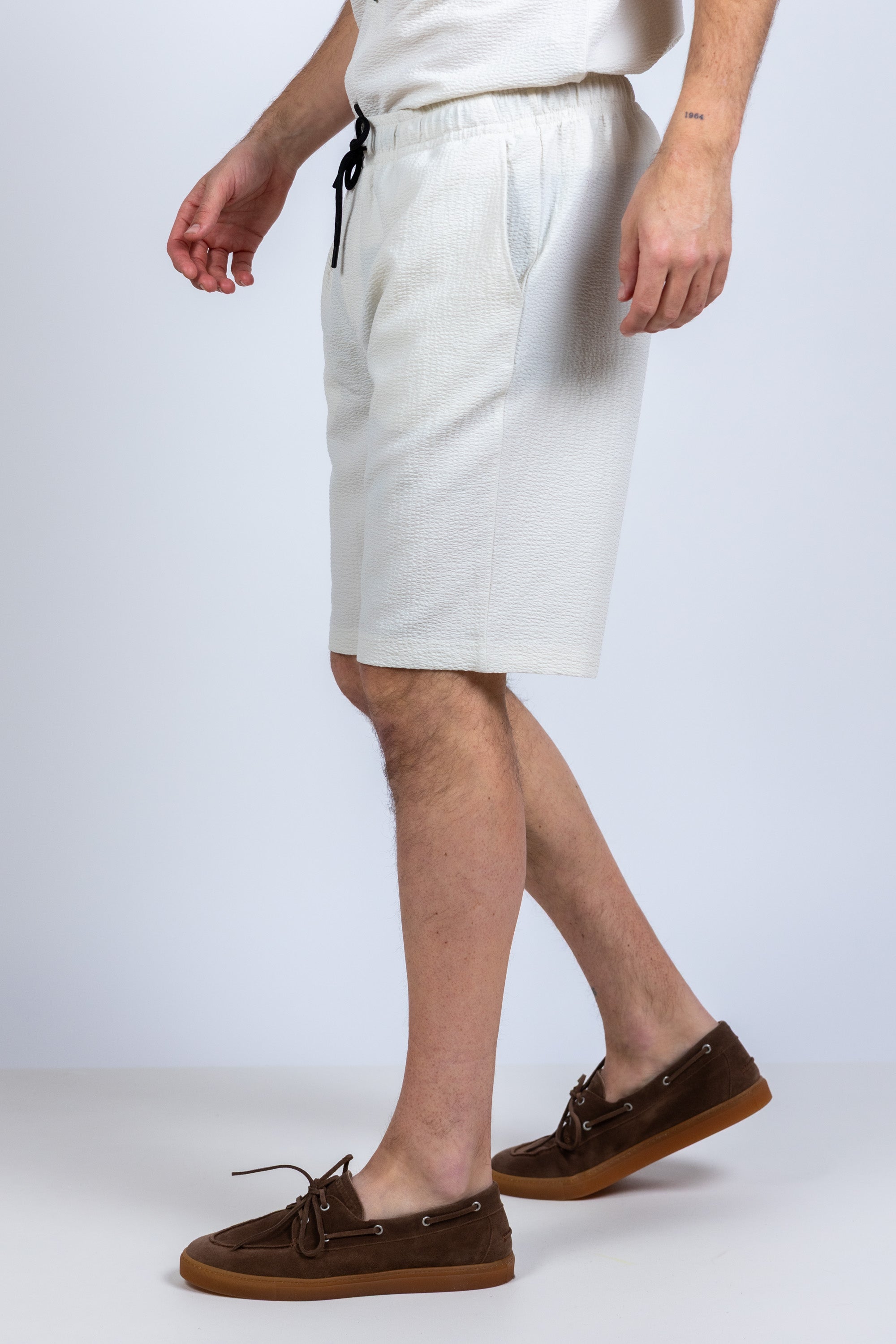 Short met koord - Ecru