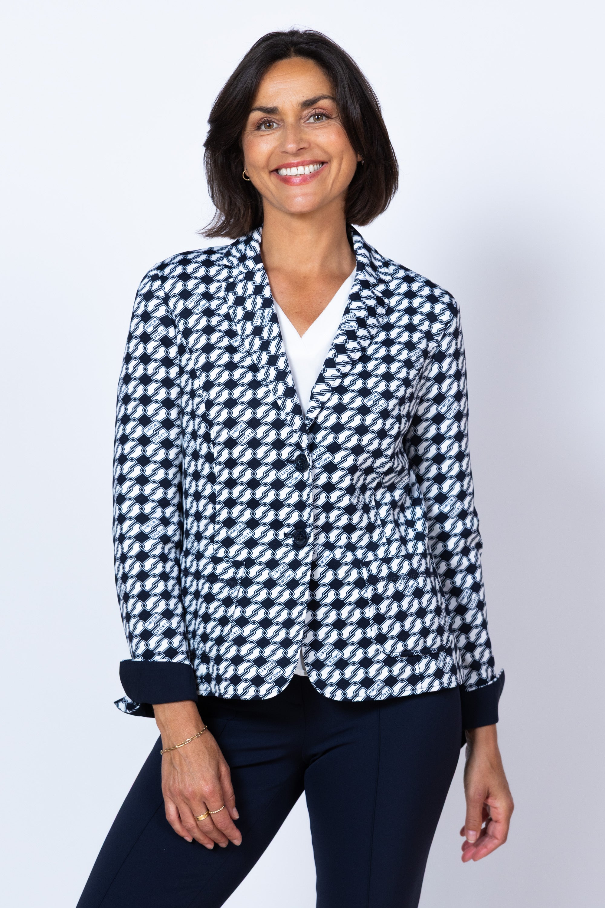 Jasje met print - Marine