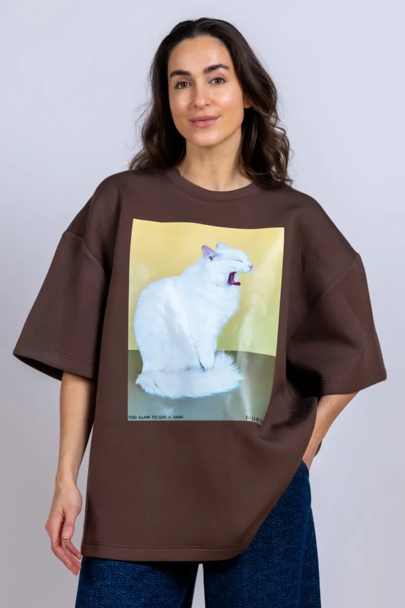 MUNTHE MUNTHE RAPLOI T-shirt met print - Bruin