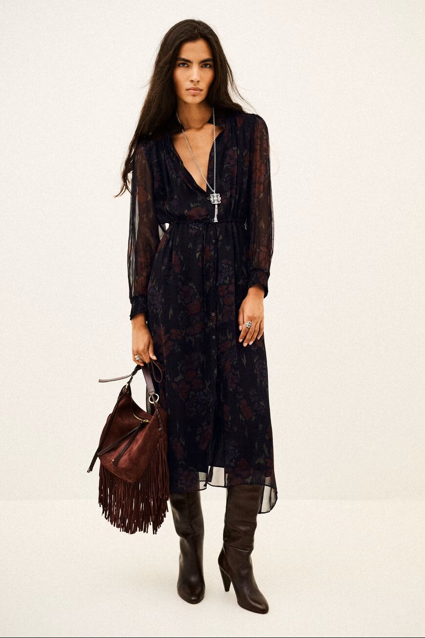BA&SH BA&SH DELORA DRESS zwart