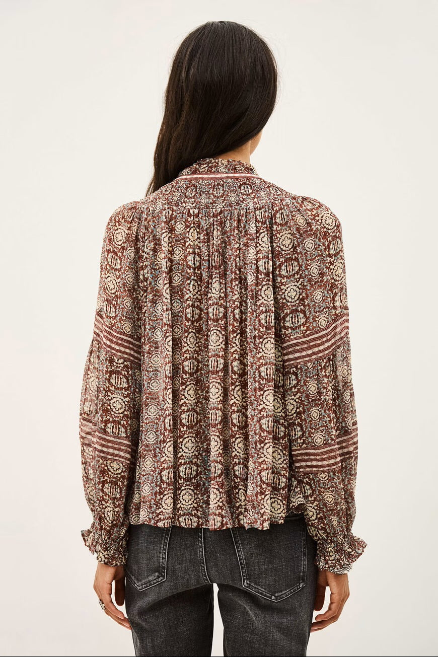 BA&SH BA&SH DENNA BLOUSE burgundy