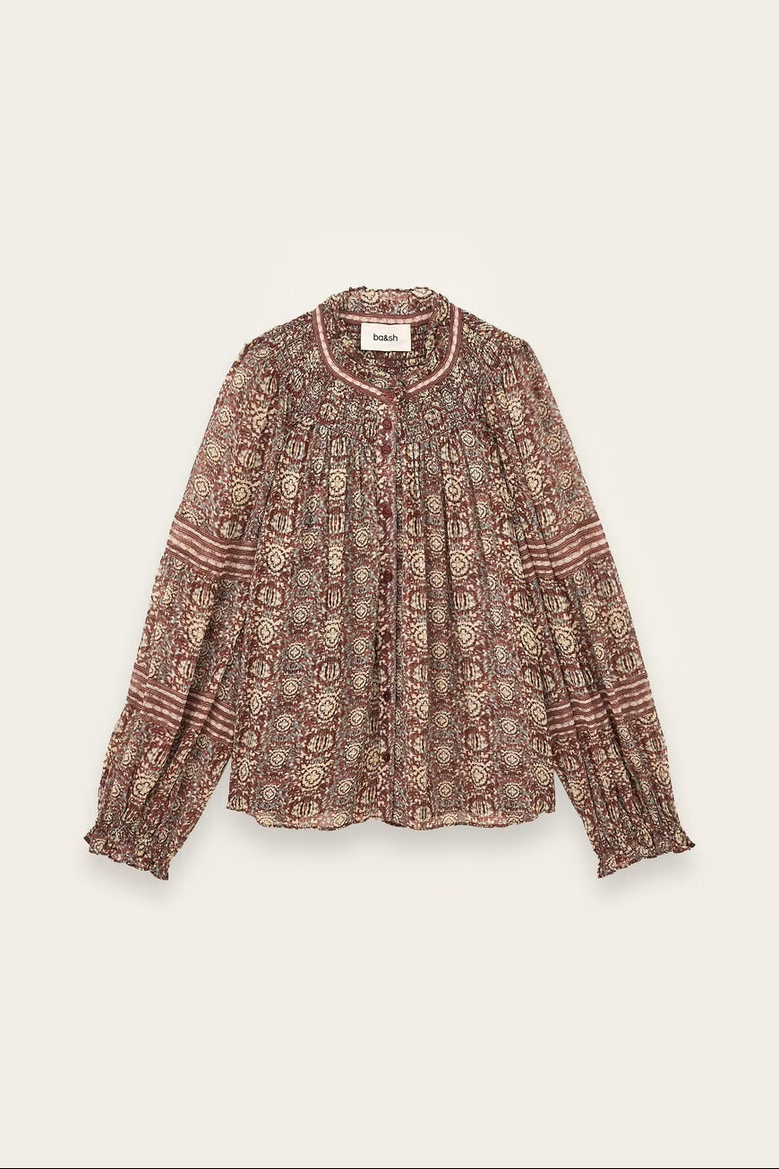 BA&SH BA&SH DENNA BLOUSE burgundy