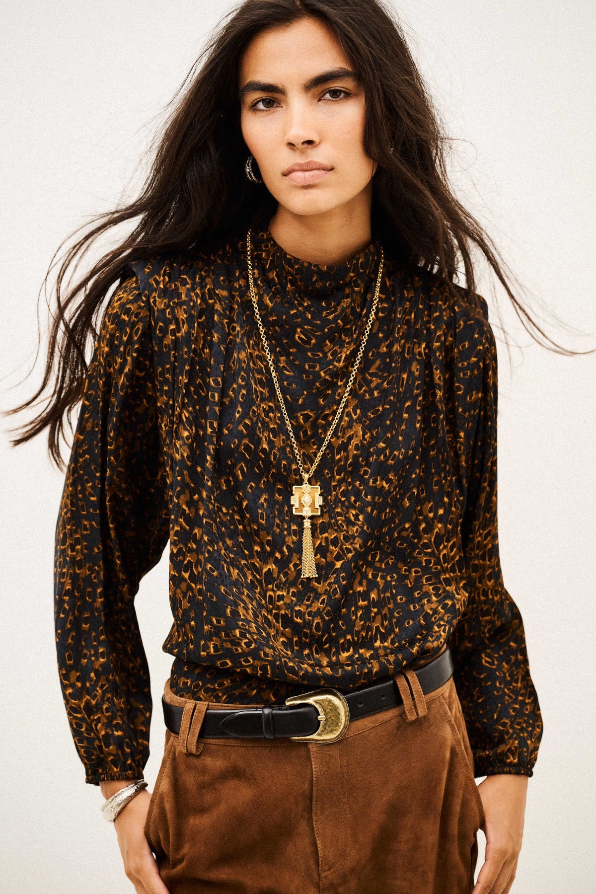 BA&SH BA&SH HOPE BLOUSE cognac