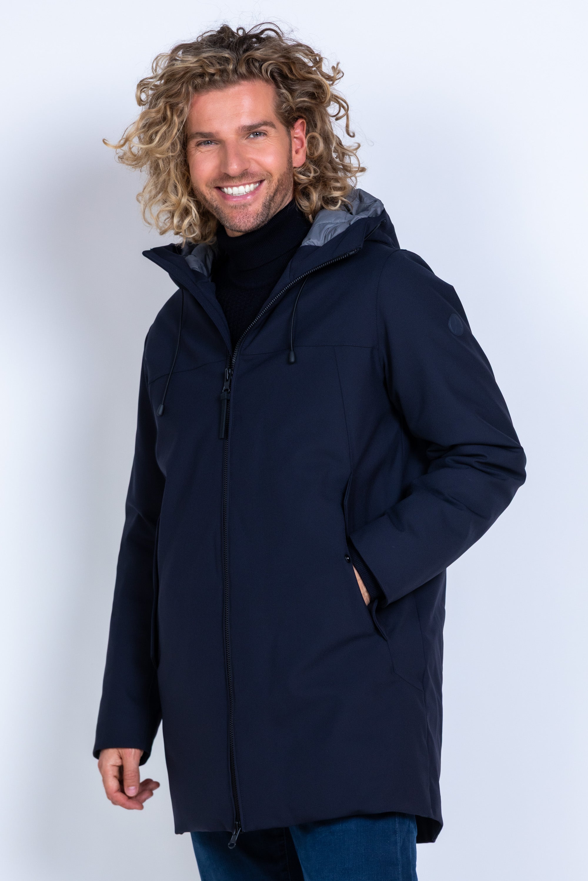 Jas met capuchon - Marine
