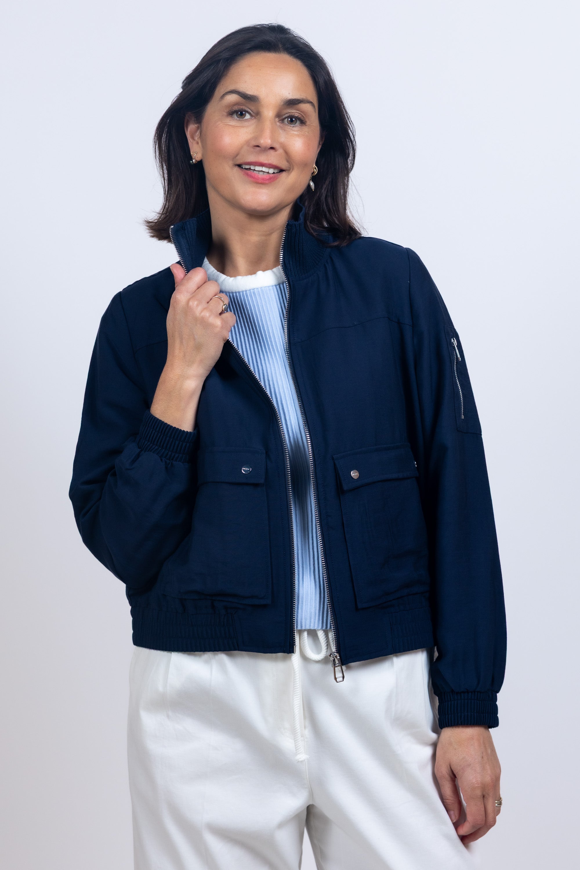 Jasje met rits - Marine