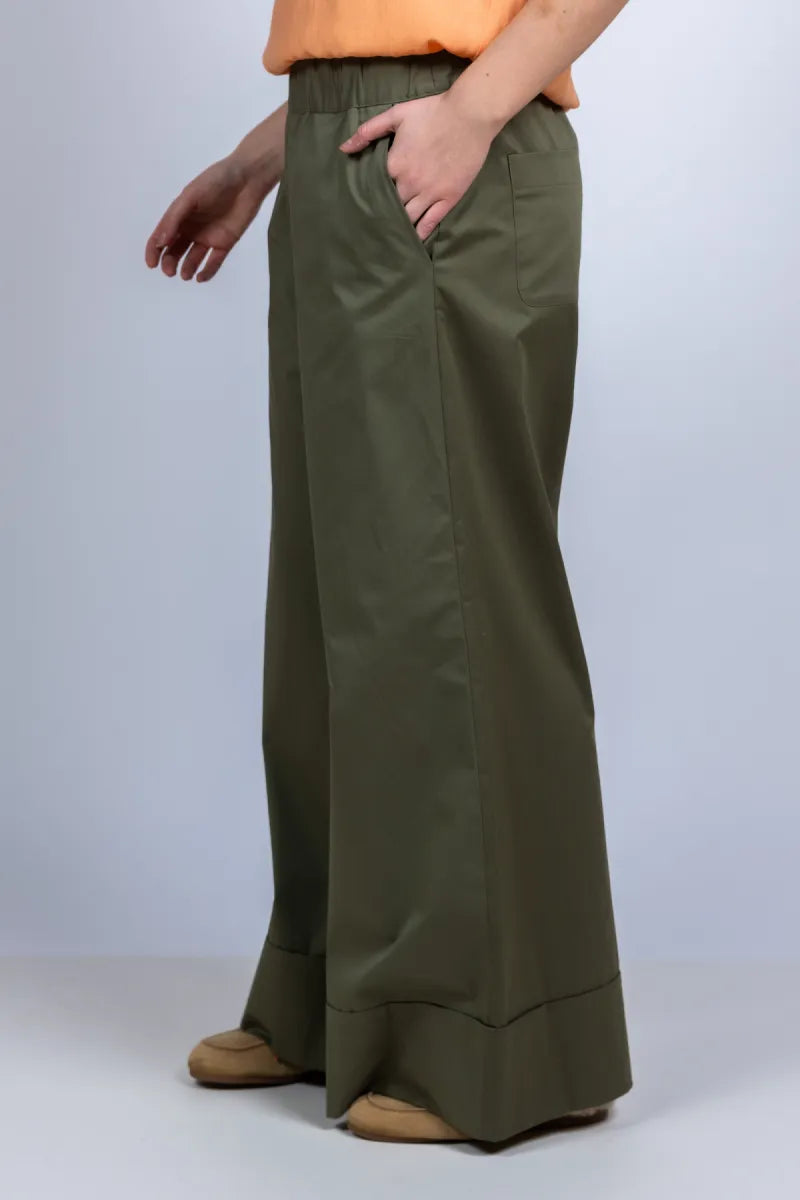 CAROLINE BISS CAROLINE BISS 1524 CAROLINE BISS 1524 Wijde broek - Olijfgroen