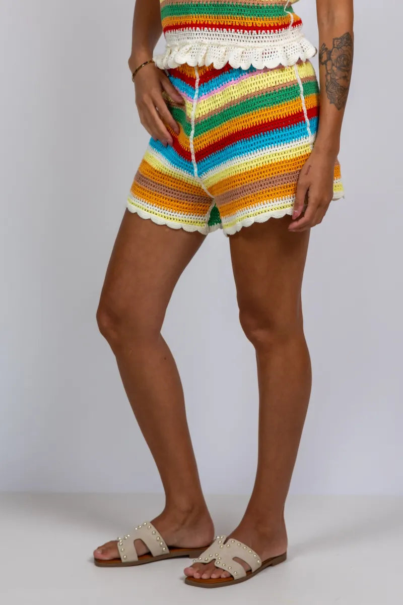 HARPER & YVE HARPER & YVE HS6P109 Gehaakte short - Geel