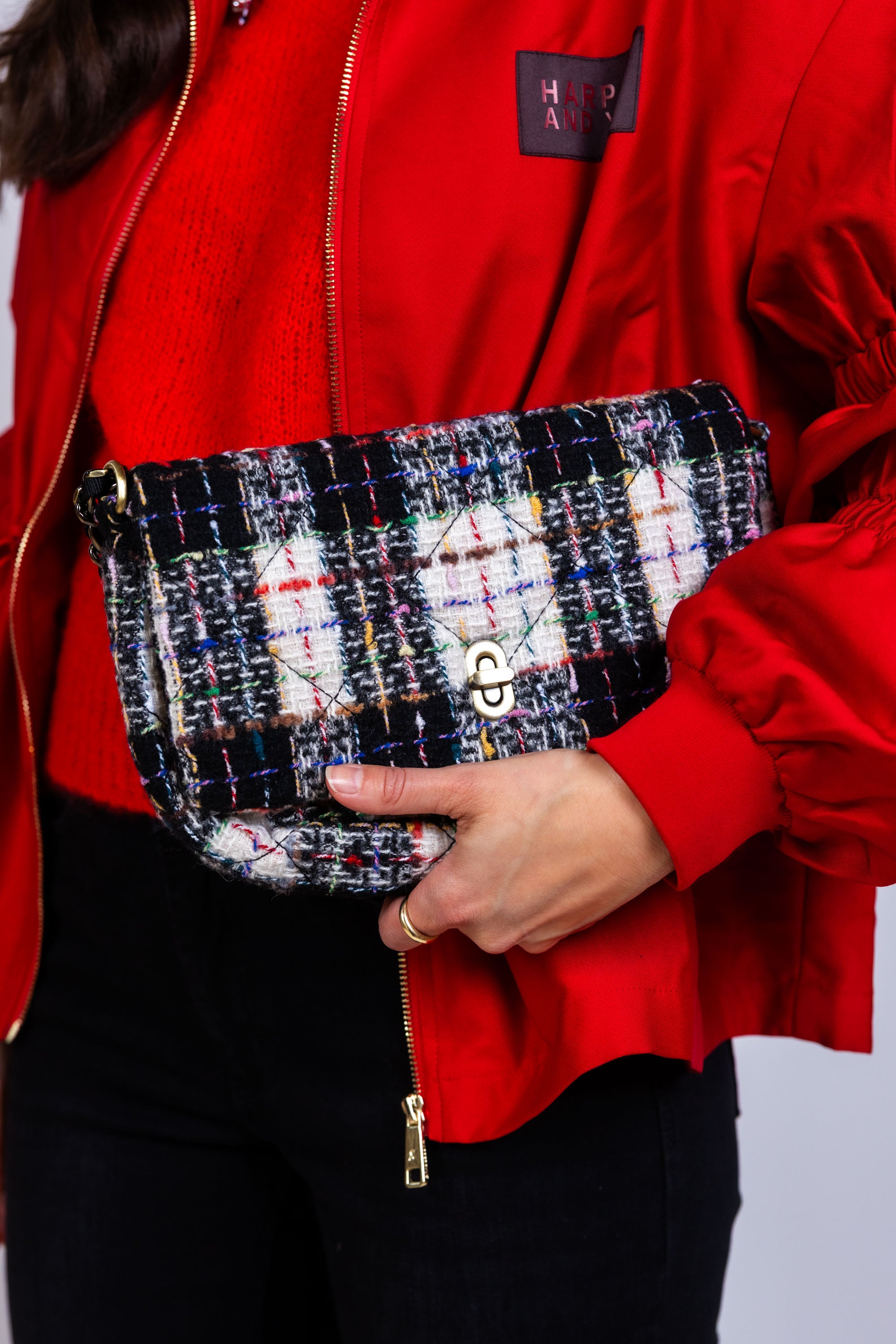 Crossbodytas met ketting - Zwart