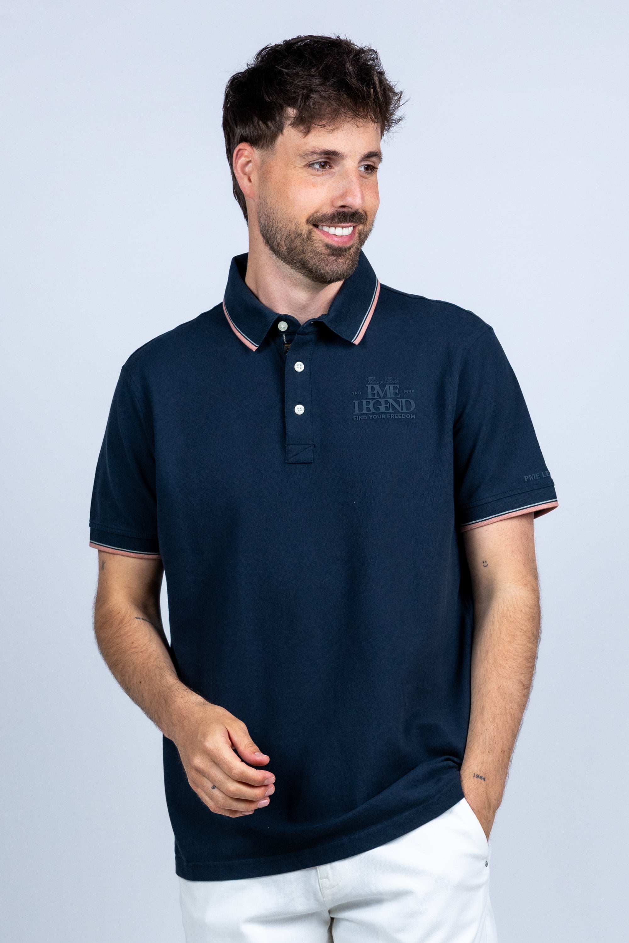 Polo met kraag - Marine