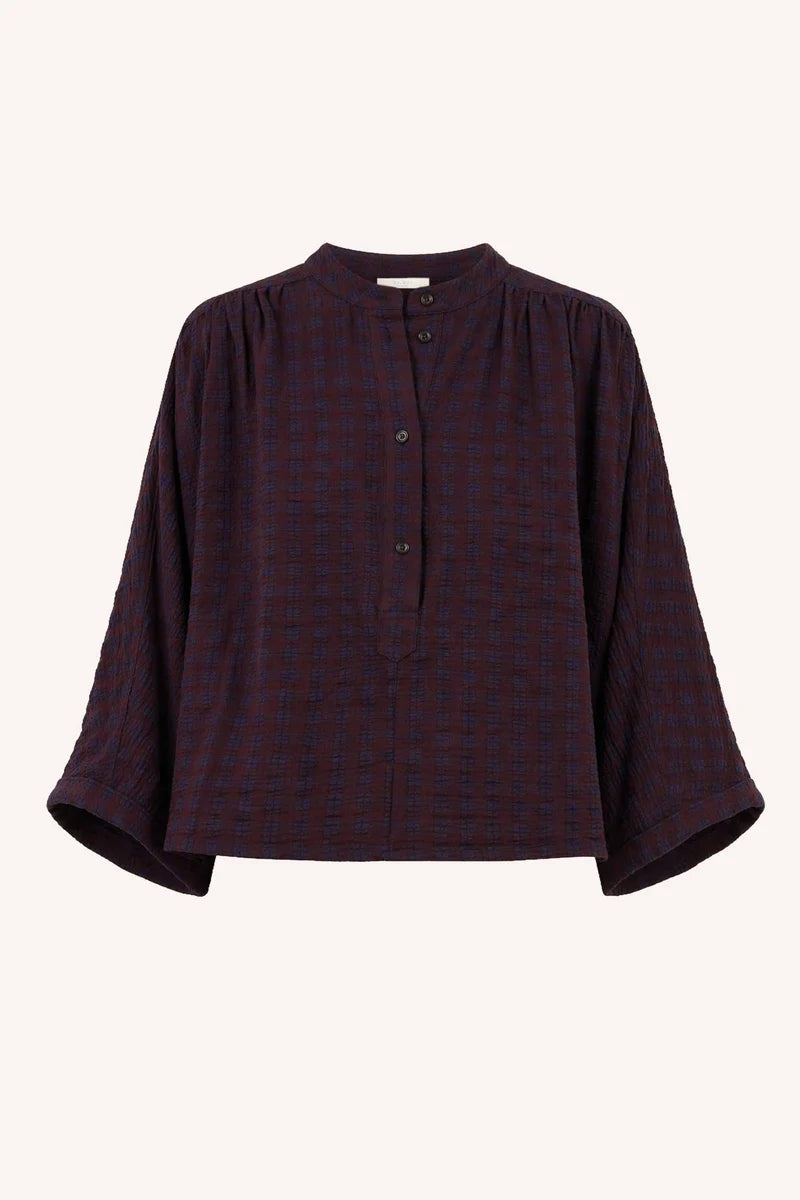 BY-BAR BY-BAR JESS BLOUSE donkerbordeaux