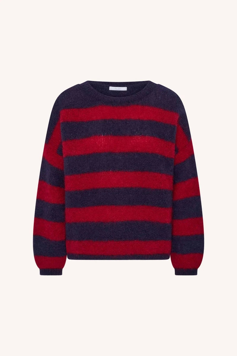 BY-BAR BY-BAR GIGI STRIPE PULL donkerbordeaux