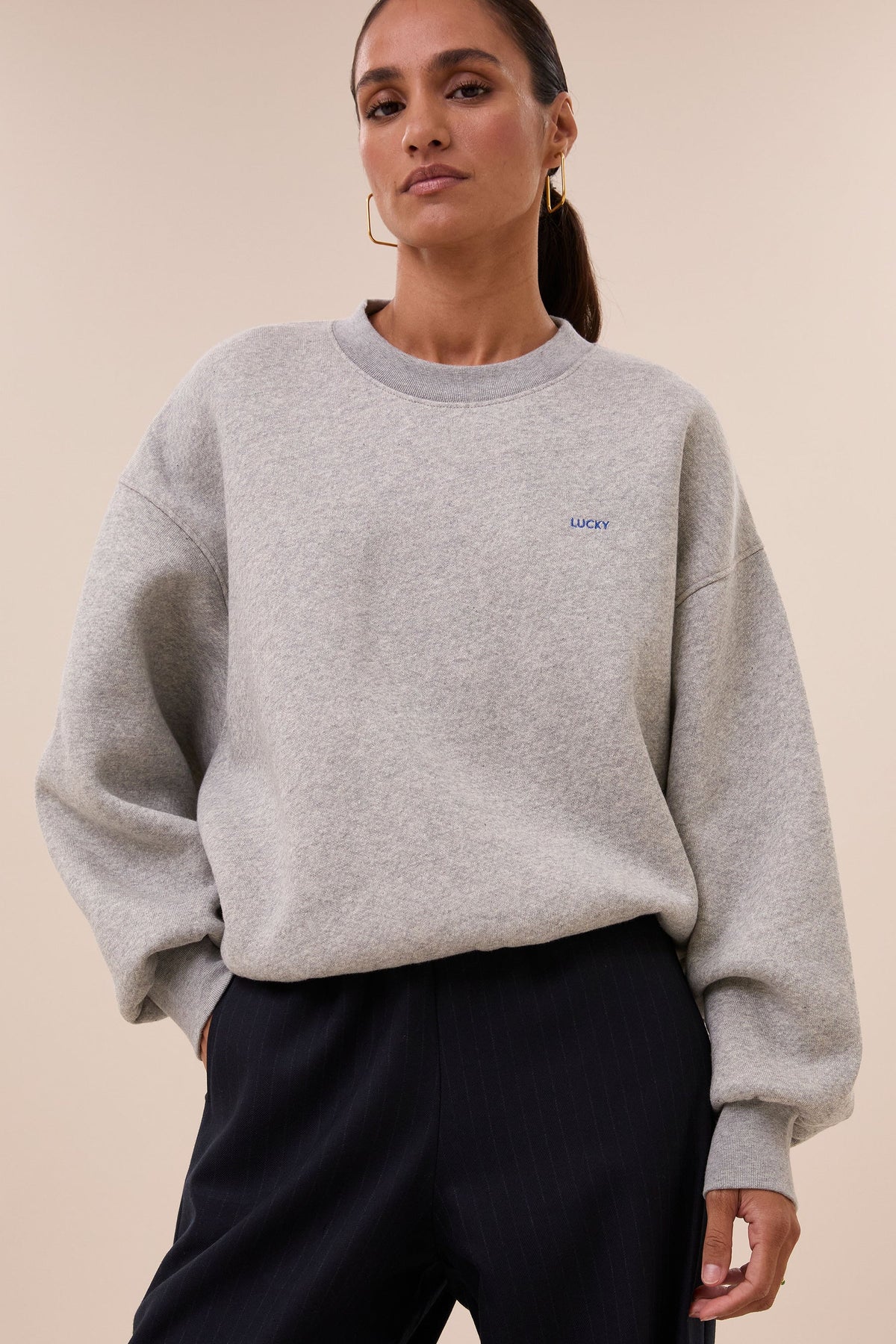 BY-BAR BY-BAR MIMI SWEATER middengrijs