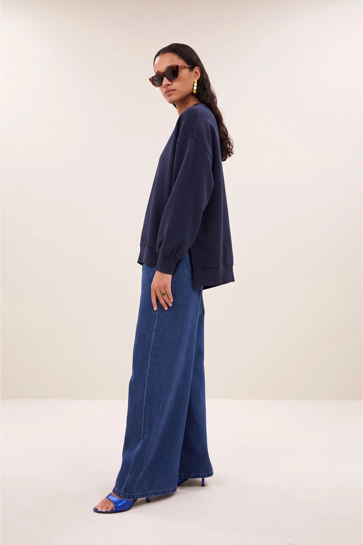 BY-BAR BY-BAR LILI LONG SWEATER marine