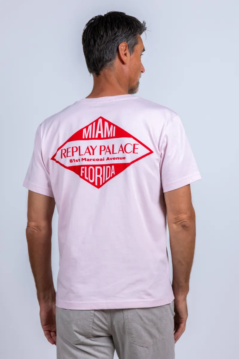 REPLAY H REPLAY H M33440002660 T-shirt met print - Pink/cyclaam