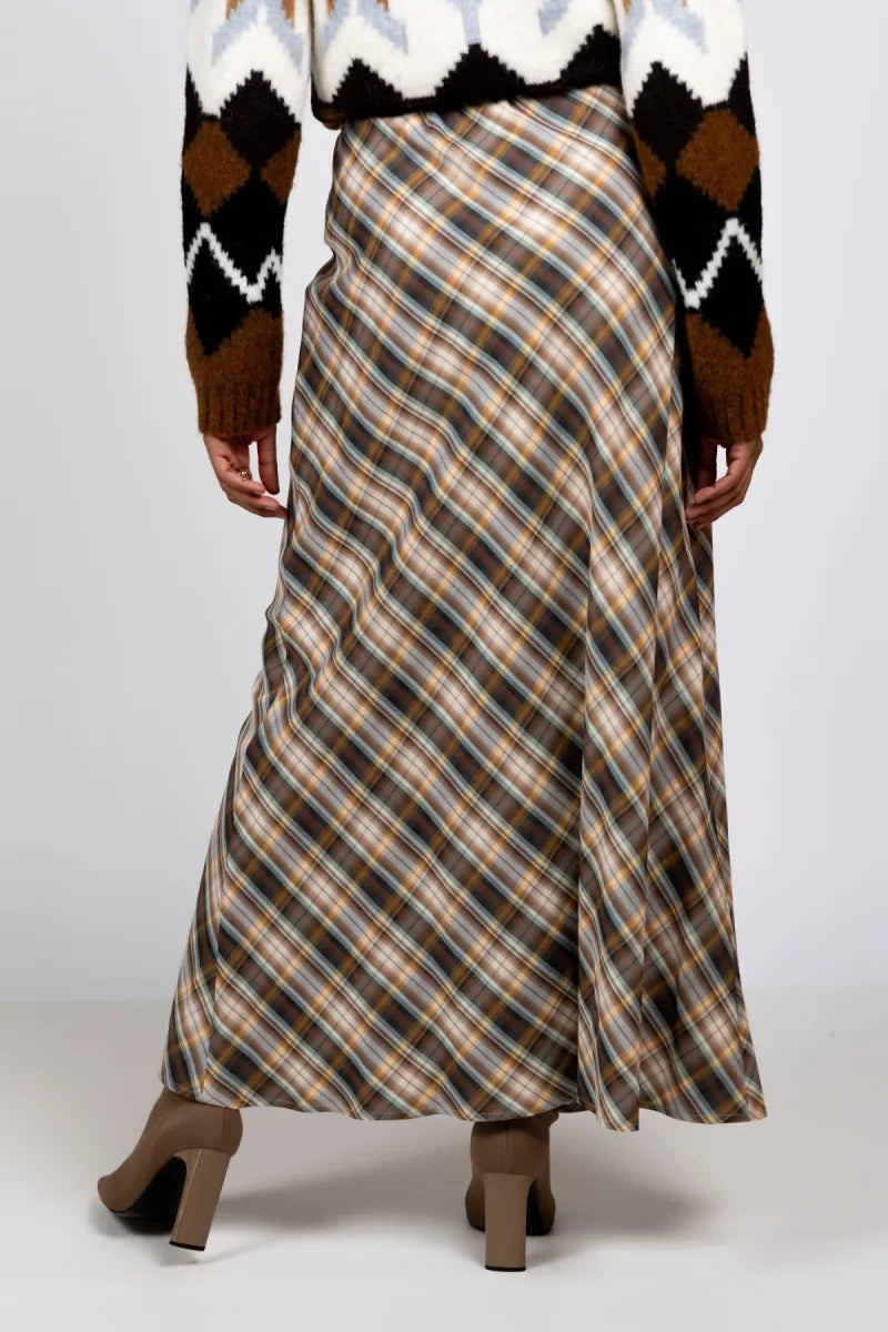 SEMICOUTURE SEMICOUTURE Y6WQ08 Geruite rok - Bruin