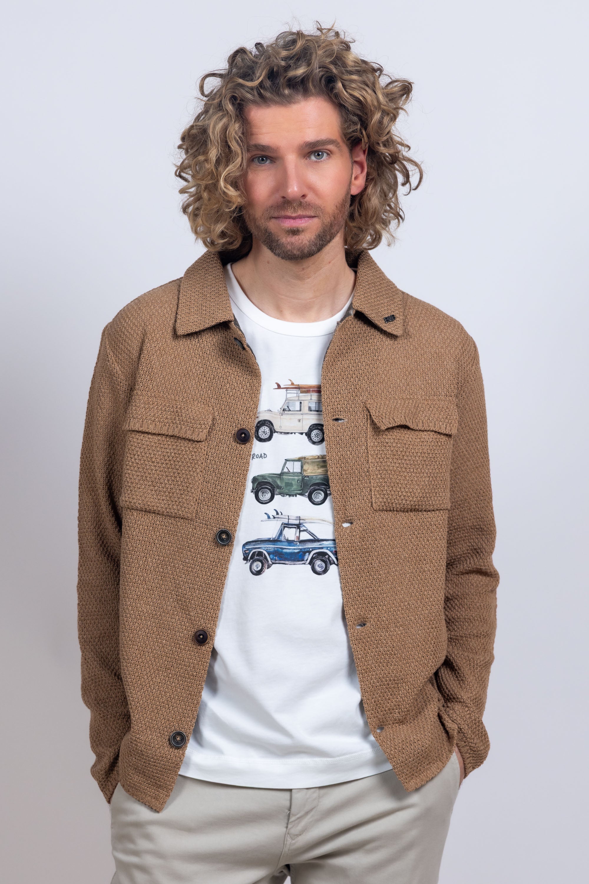 Jasje met knopen - Cognac