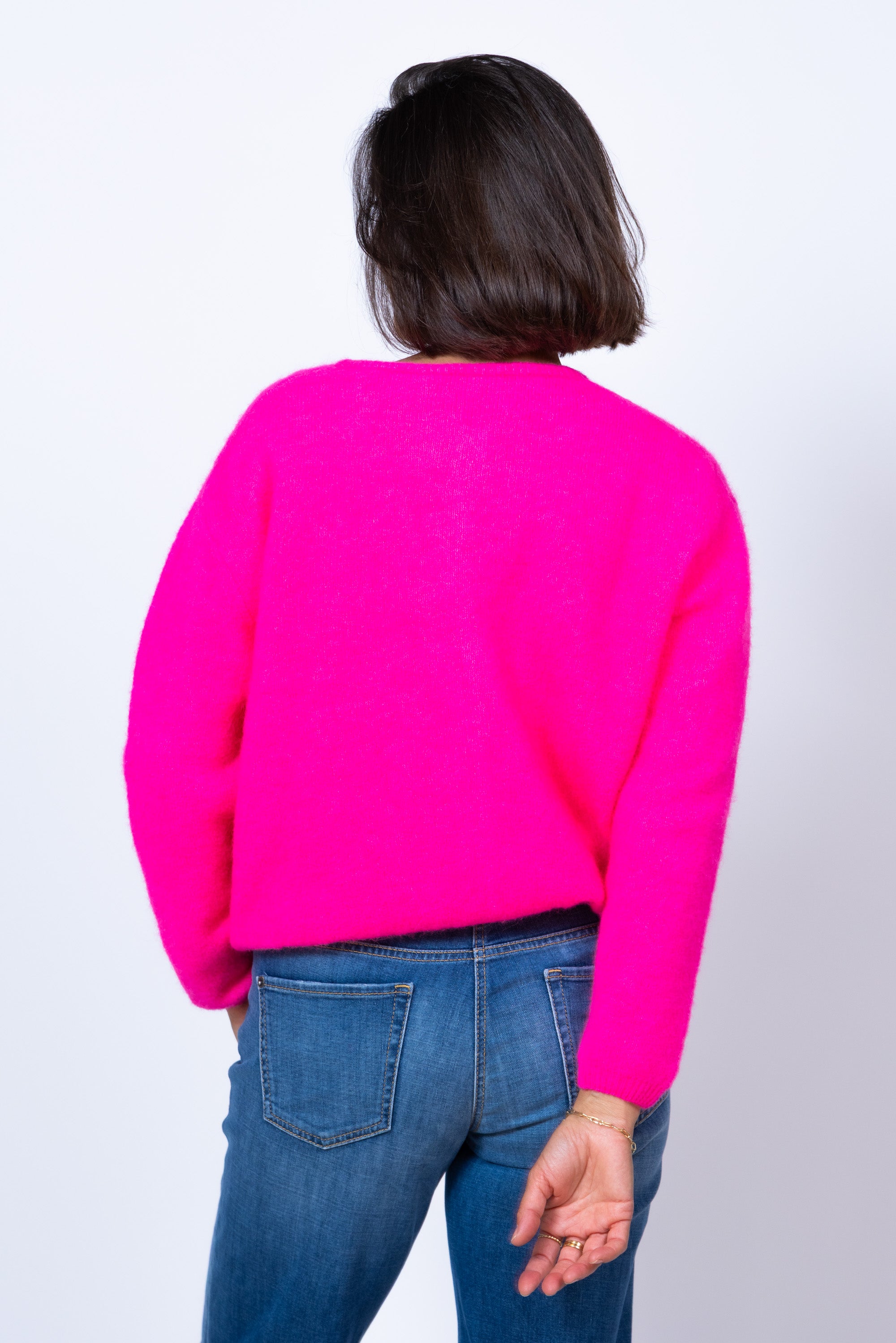 Vest met knopen - Pink/cyclaam