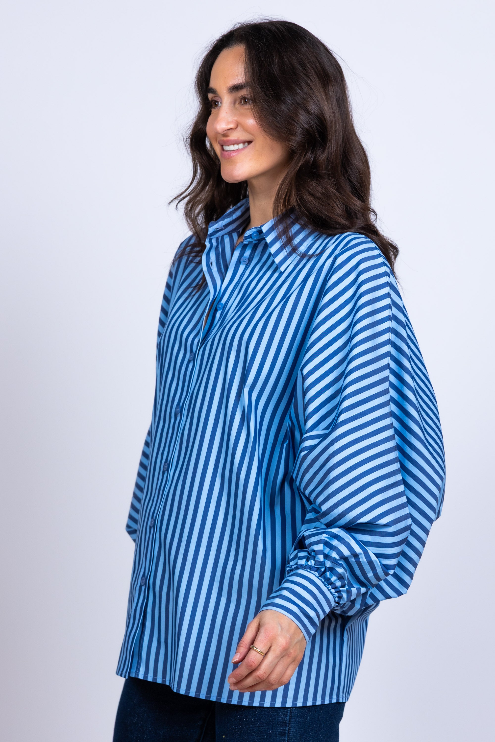 Blouse met strepen - Marine