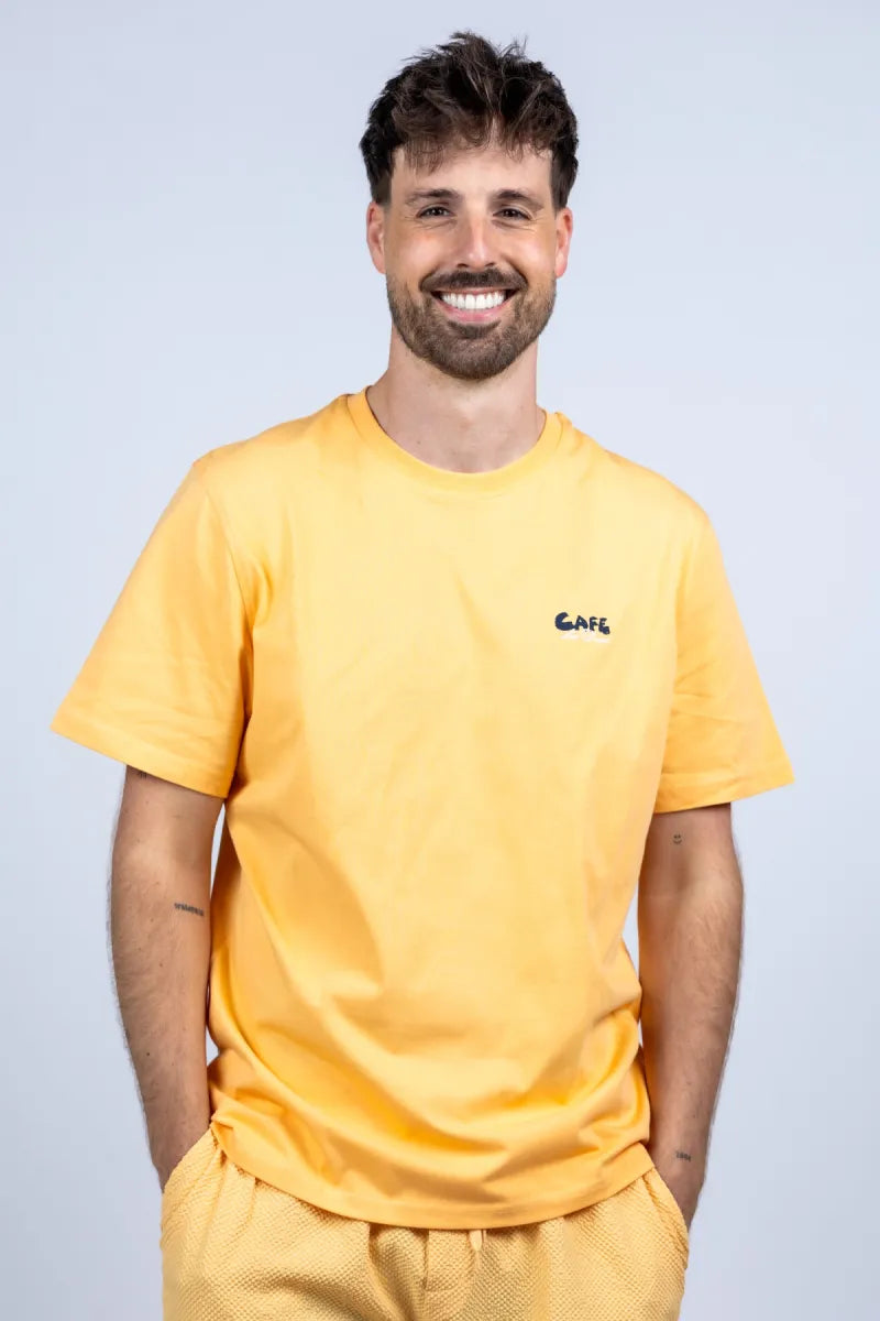 LES DEUX H LES DEUX H 1002017 LES DEUX H 1002017 T-shirt met print - Pasteloranje