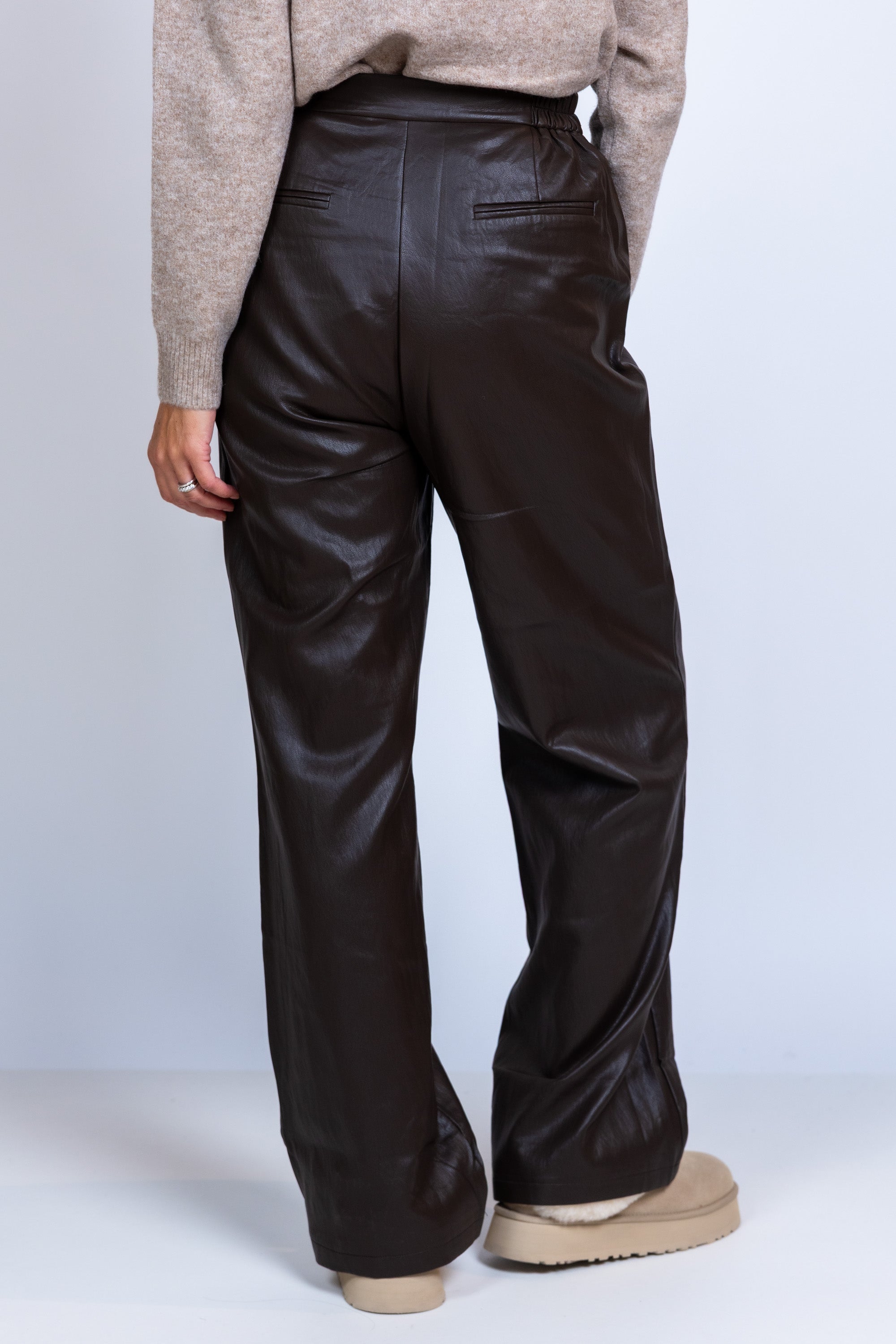 Broek met rechte pijpen - Bruin
