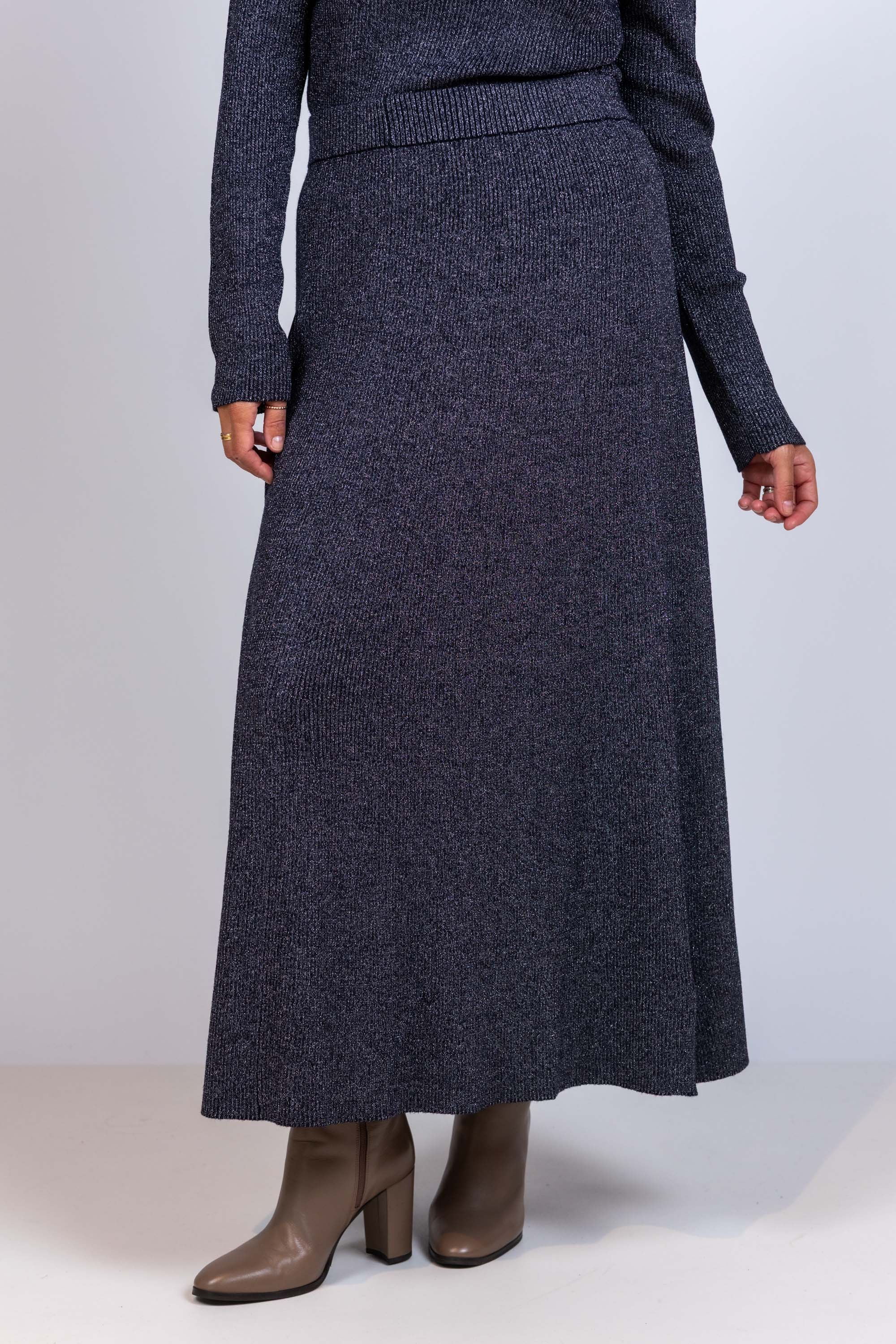 Gebreide rok - Marine