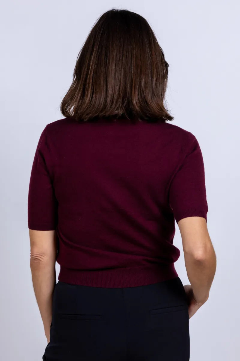 WEEKEND BY MAX MARA WEEKEND BY MAX MARA MAREA Trui met korte mouwen - Donkerbordeaux