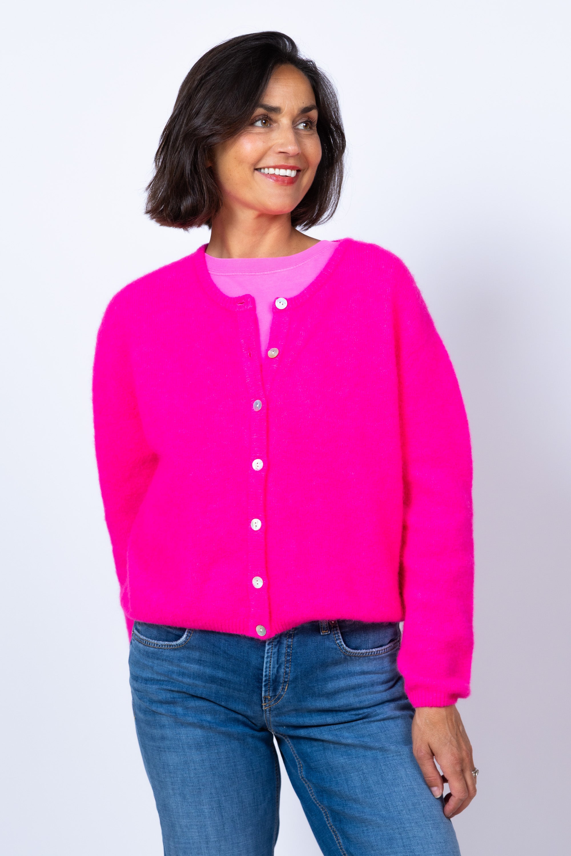 Vest met knopen - Pink/cyclaam