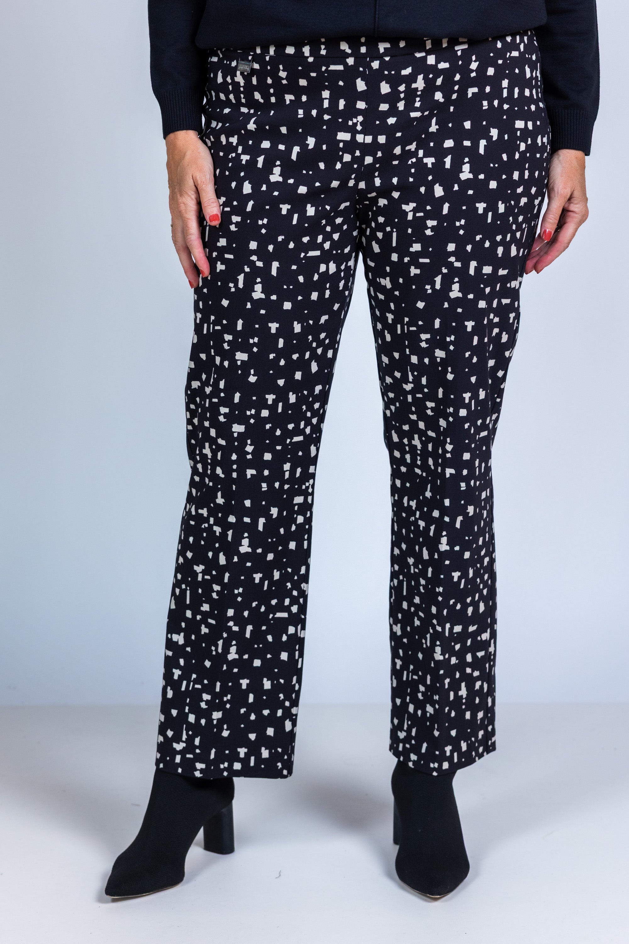 Broek met print - Zwart