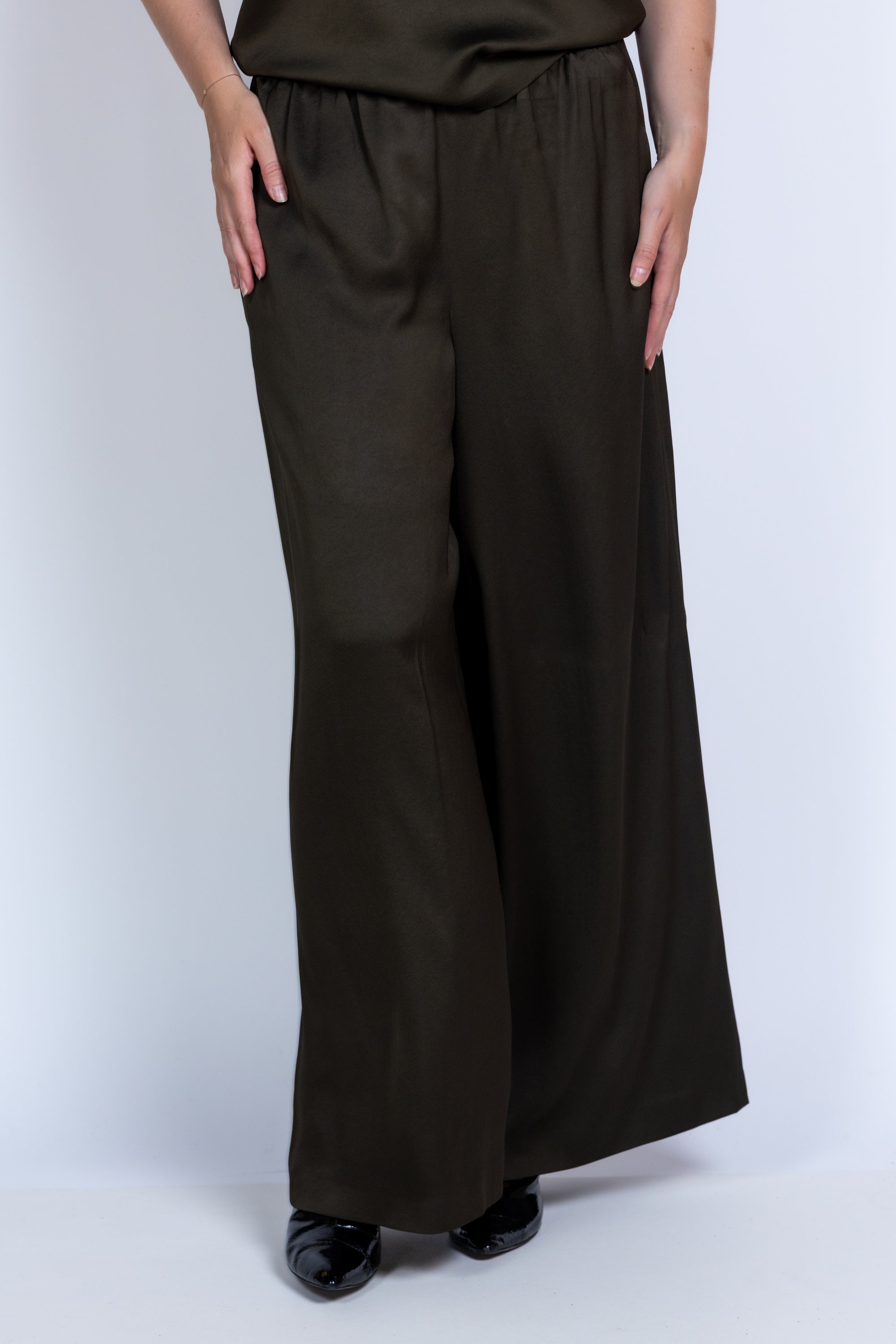 Wijde broek - Olijfgroen