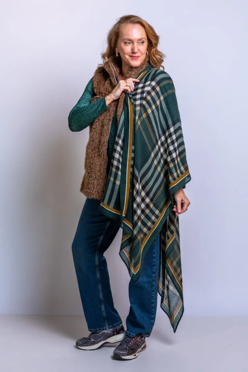 XANDRES XANDRES WINTER CHECK flessegroen