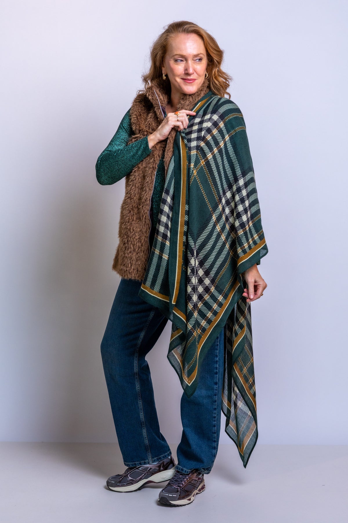 XANDRES XANDRES WINTER CHECK flessegroen