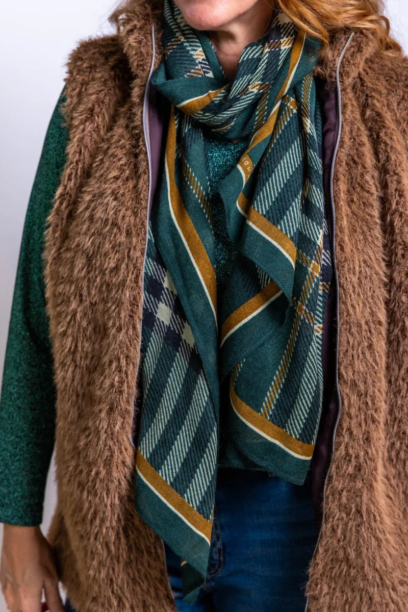 XANDRES XANDRES WINTER CHECK flessegroen
