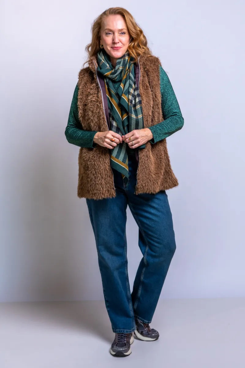XANDRES XANDRES WINTER CHECK flessegroen