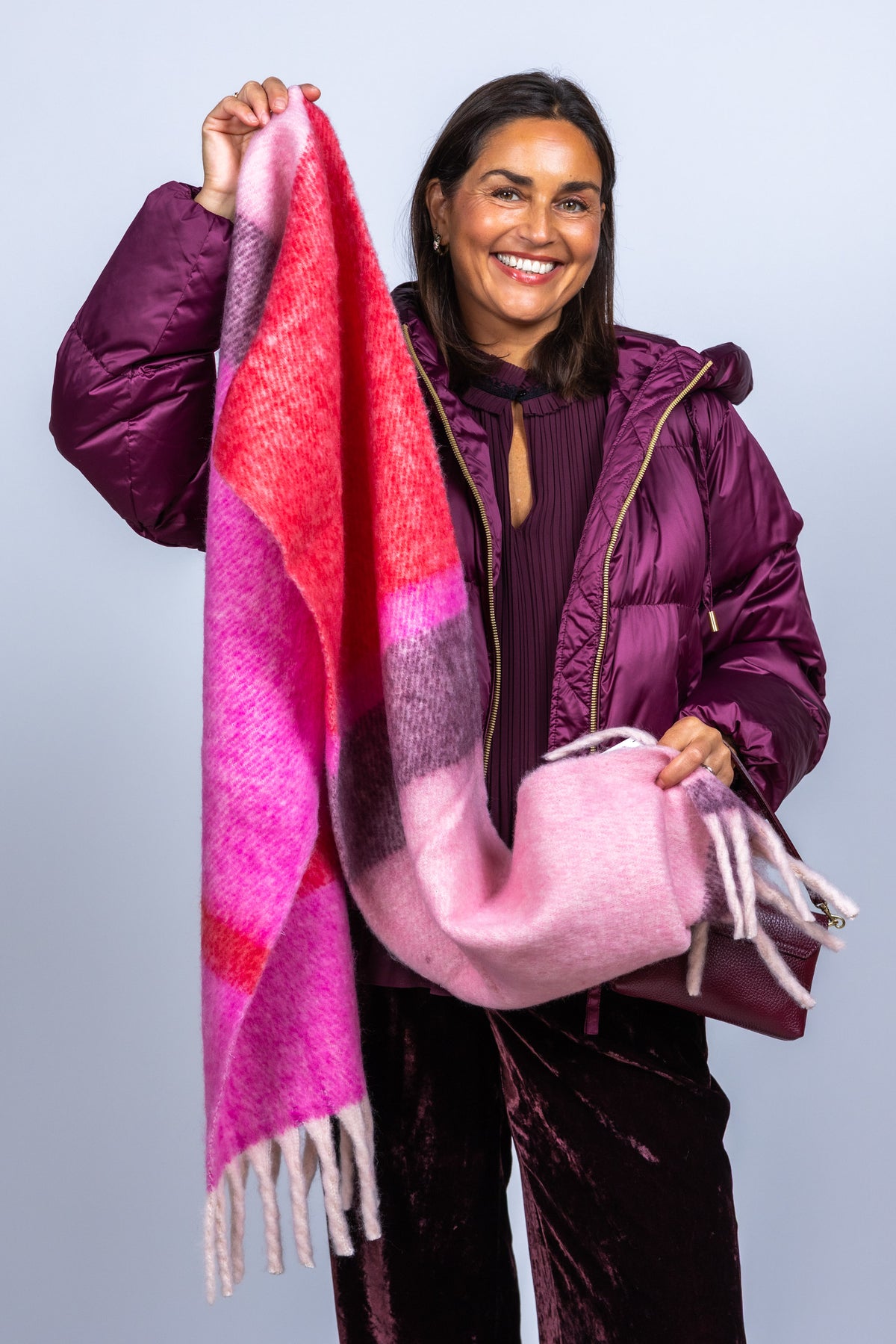 BECKSONDERGAARD BECKSONDERGAARD STRIPE BARTLETTA pink/cyclaam