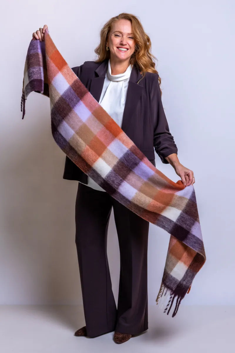 BECKSONDERGAARD BECKSONDERGAARD CHECK ANILOPA camel