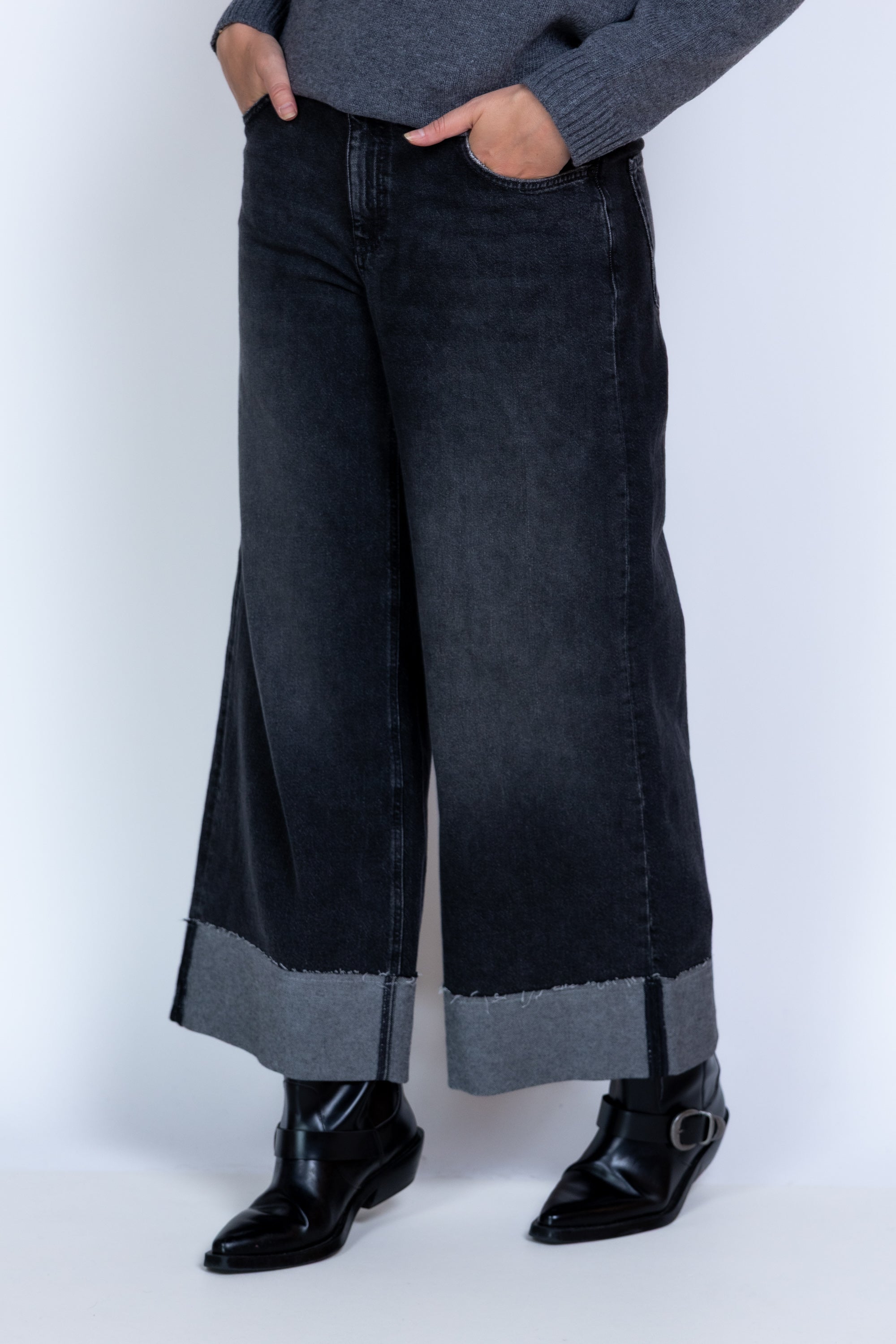 Wijde jeans - Grijsdenim