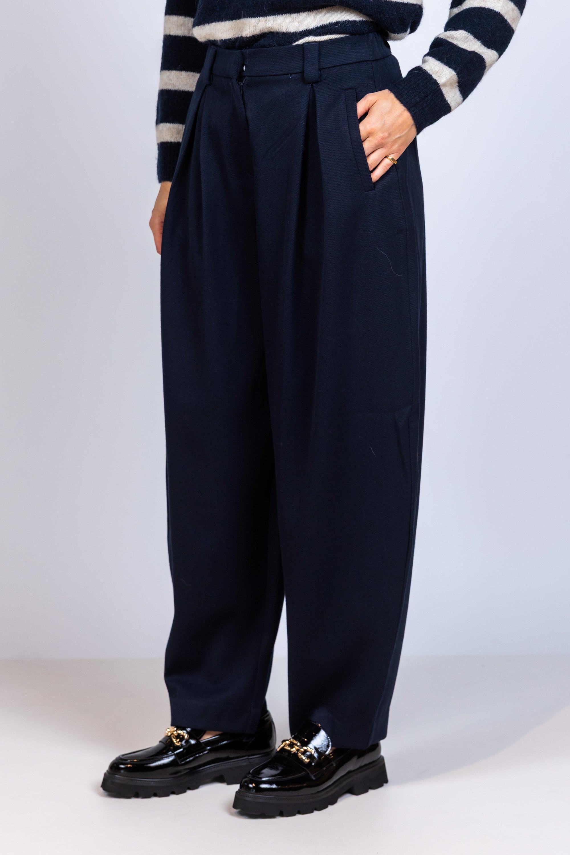 Wijde pantalon - Marine