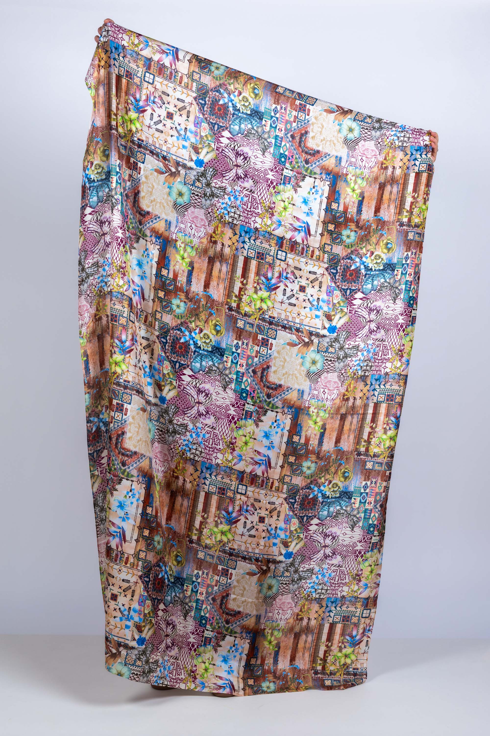 Sjaal met print - Ecru