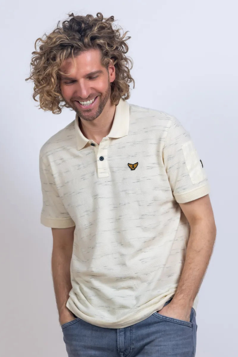 PME Polo met korte mouwen - Ecru