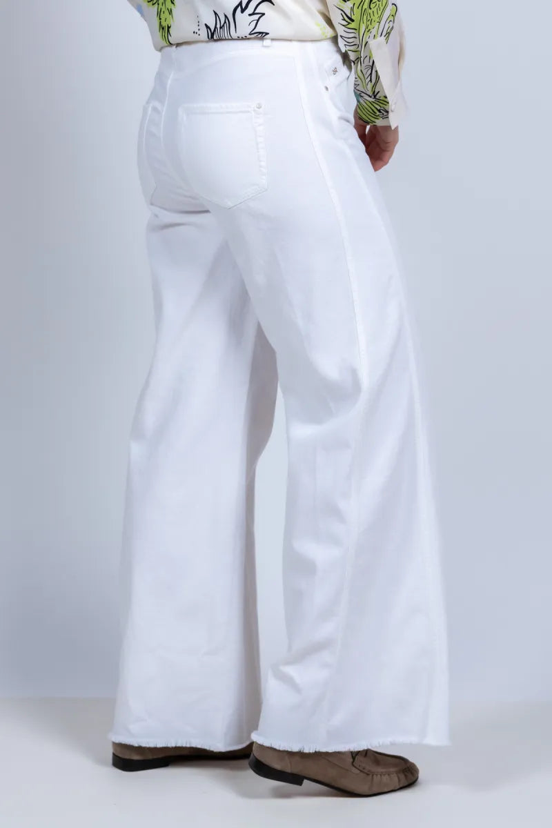 RAFFAELLO ROSSI RAFFAELLO ROSSI 9391 SENA P Wijde broek - Wit