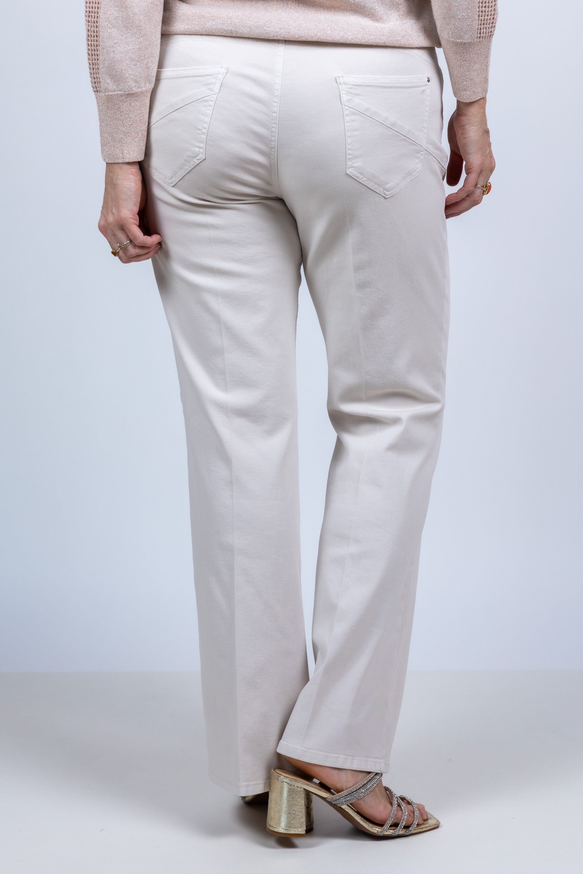 Broek met rechte pijpen - Beige
